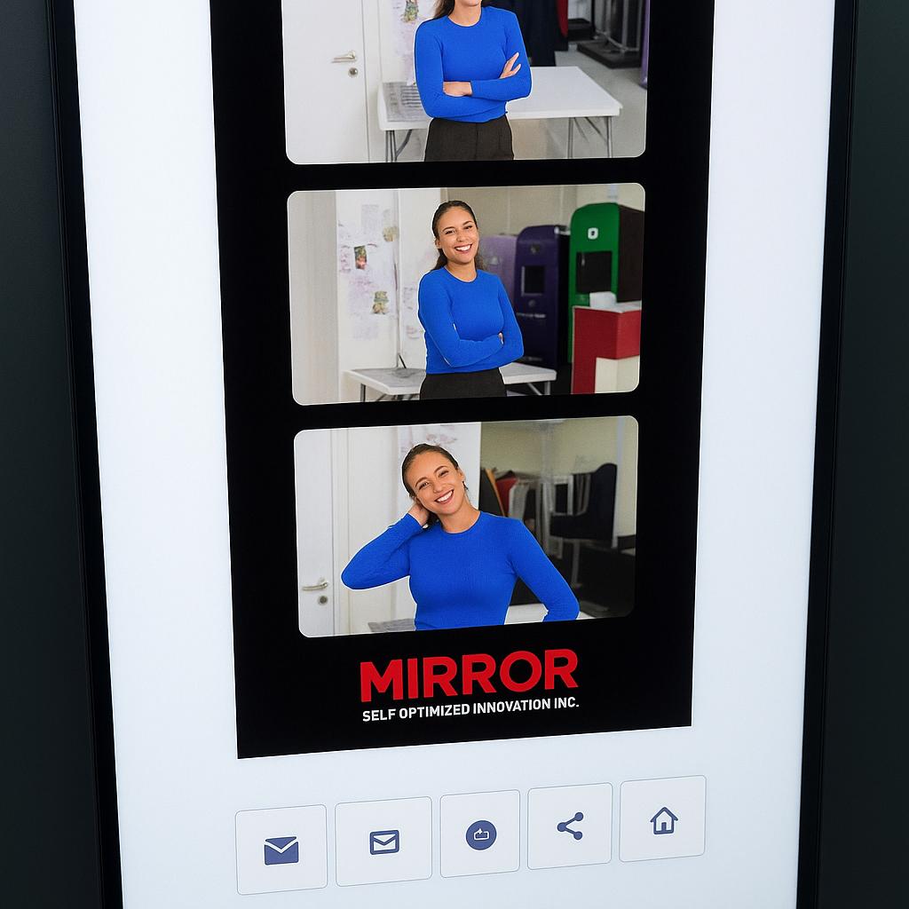 Glambot photo booth setup with professional lighting and robotic camera at a luxury event